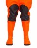 WATERPROOF FLUO CHEST WADERS MAX S5 (SAFETY BOOTS S5 AND KNEE REINFORCEMENT) SBM01 FLUO